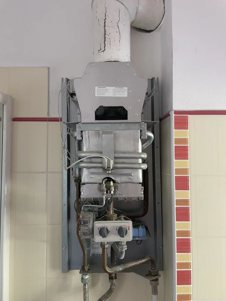 Otevřený plynový kotel s výměníkem tepla